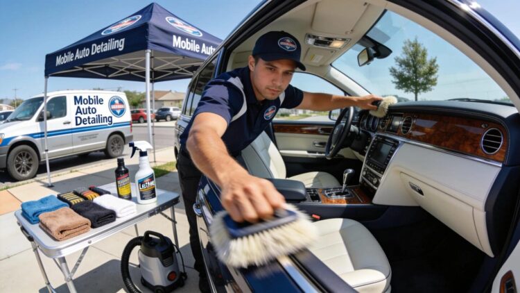Mobile auto detailing service providing premium maintenance for luxury vehicles